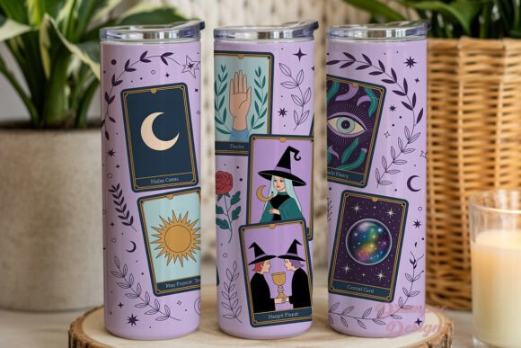 Download Mystical Tarot Card Collage Wrap PNG - Card Collection
