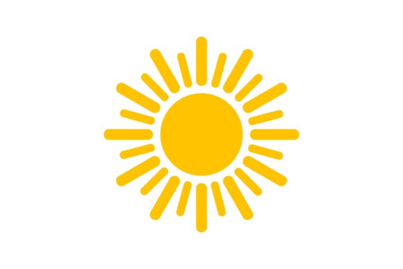 Download Shape of Yellow Sun. Vector Illustration - Shape Collection
