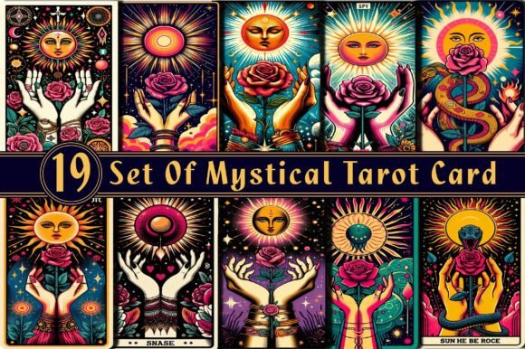 Download Set of Mystical Tarot Card Design - Card Collection
