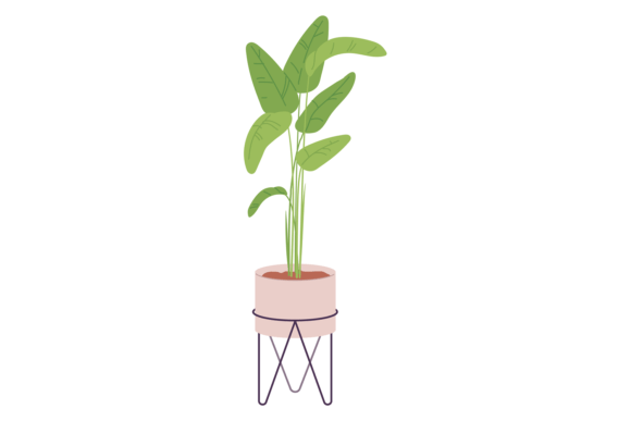 Download House Greenery. Potted Houseplant on Sta - Green Collection