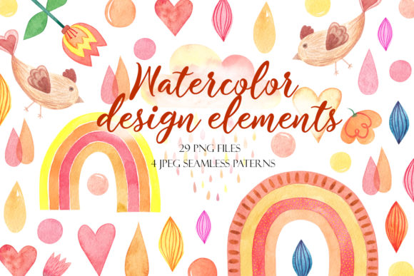 Download Watercolor Boho Elements Abstract Design - Boho elements Collection