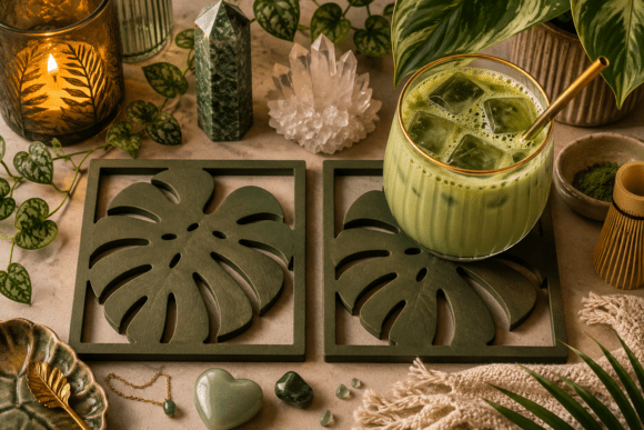 Download Hand Drawn Monstera Coaster STL 3D Print - Premium Resources