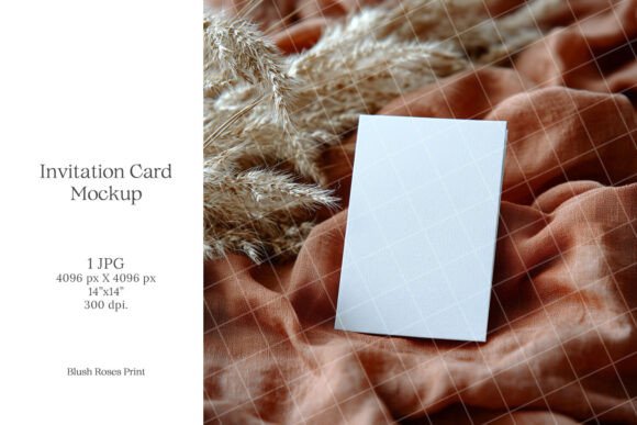 Download Boho 5x7 Invitation Card Mockup Wedding - Card Collection