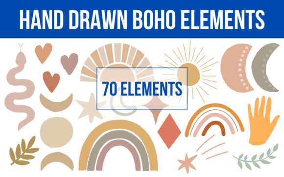 Download Hand Drawn Boho Elements Collection - Boho elements Collection