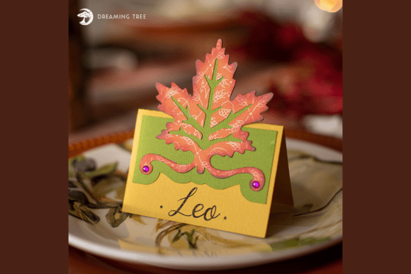 Download Autumn Leaf Place Card - Premium Resources