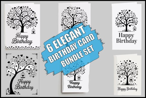 Download Elegant Birthday Card Bundle Set - Card Collection